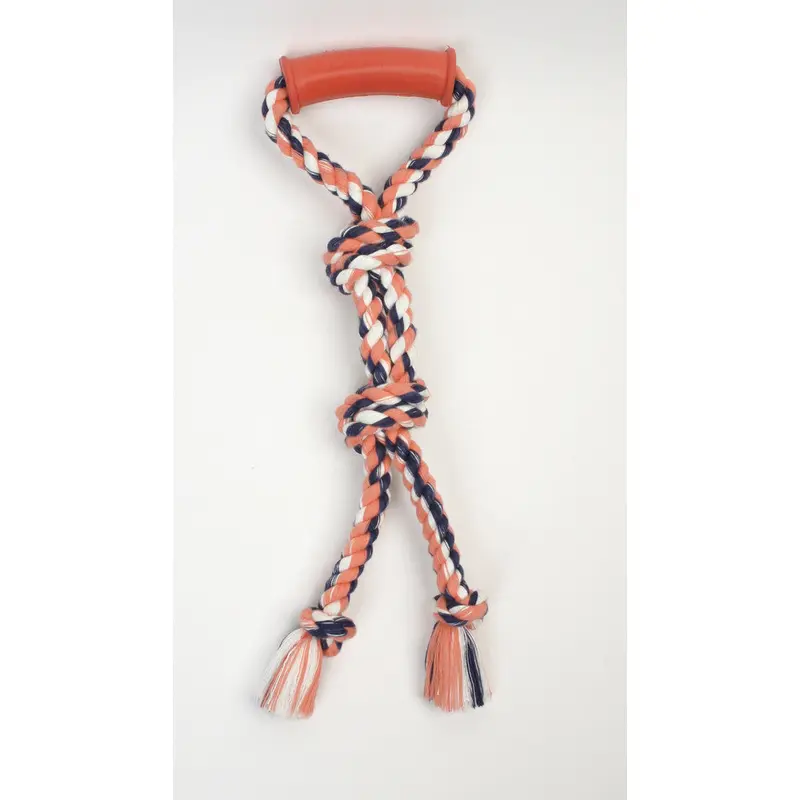 Mammoth Color Twin Tug Toy with Rubber Handle Multi-Color 22in MD