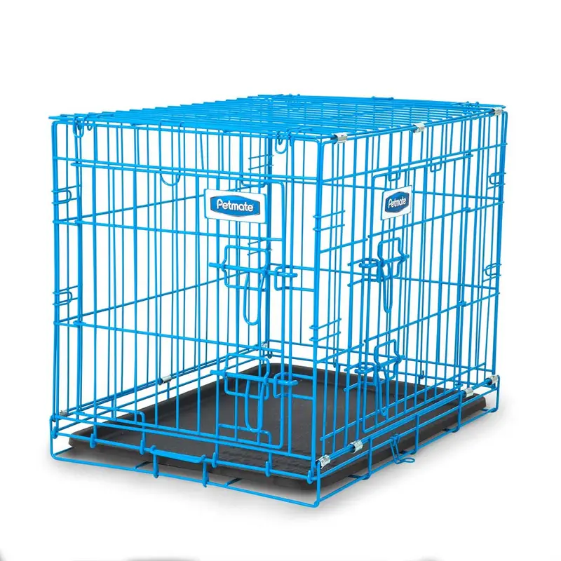 Petmate Puppy 2-Door Training Retreat Kennel Blue 24 in