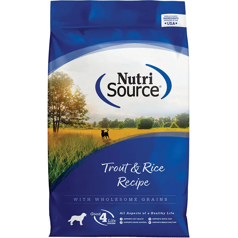 Nutrisource Trout and Brown Rice Recipe Dry Dog Food 5lb 