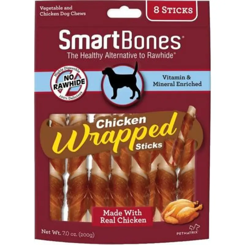 SmartBones Chicken Wrap Sticks Chicken 8 Pk 