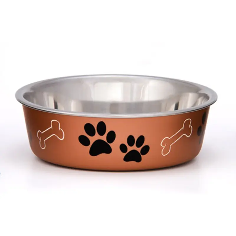 Loving Pets Metallic Dog Bowl Copper LG