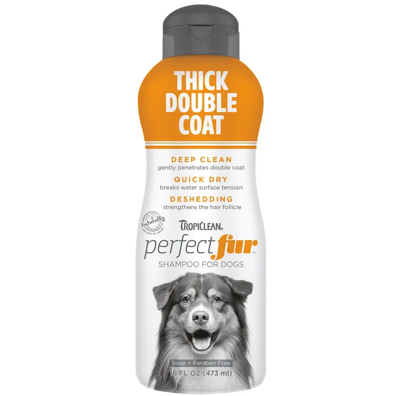 TropiClean PerfectFur Thick Double Coat Shampoo for Dogs 16oz
