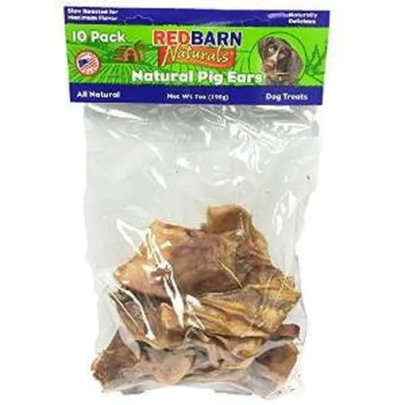 RedBarn Natural Pig Ears 8/10pck 