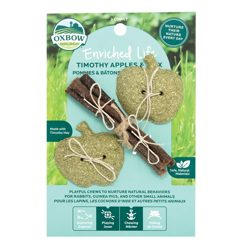 Oxbow Animal Health Enriched Life Timothy Apples & Stix Small Animal Toy One Size