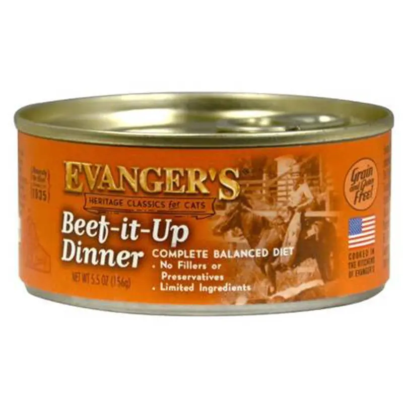 Evanger's Heritage Classic Wet Cat Food Beef It Up 5.5oz 24pk