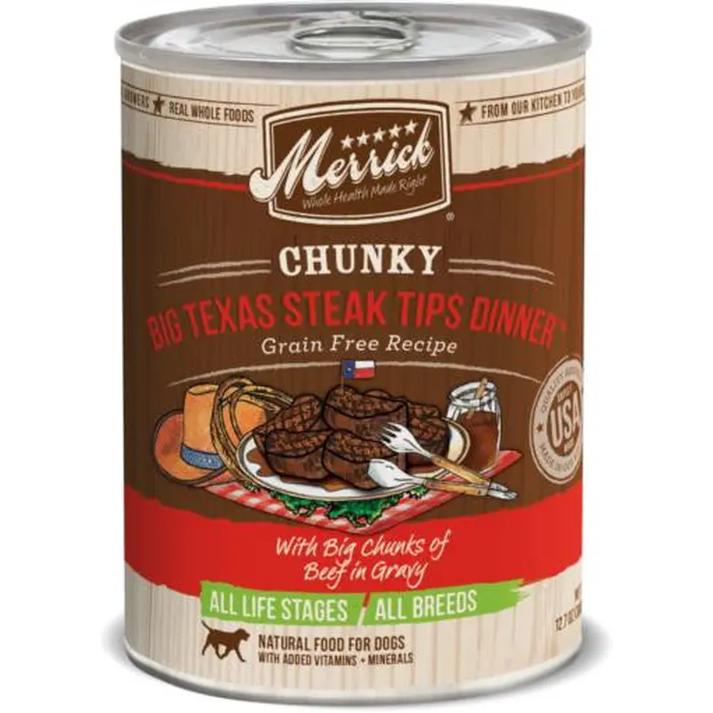 Merrick Chunky Big Texas Steak Tips Dinner 12/12.7oz 