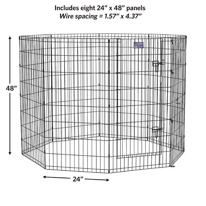 Midwest Contour Exercise Pen Blk 48"
