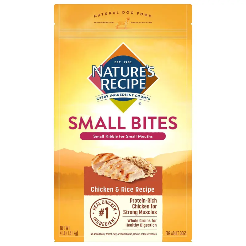 Nature's Recipe Chicken & Rice Small Bites Dog Food 4 / 4 lb