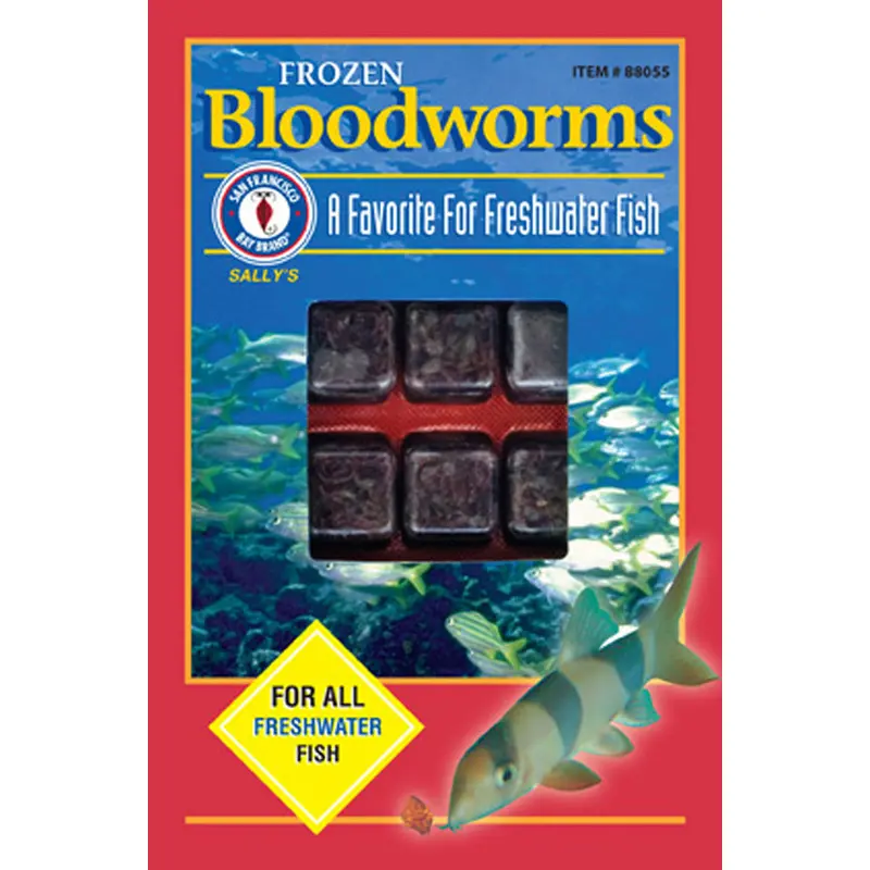 San Francisco Bloodworms Frozen Fish Food 3.5 oz SD-5