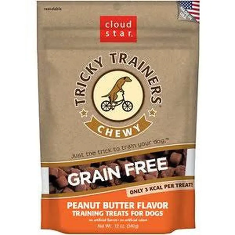 Cloud Star Tricky Trainers Chewy Grain Free Peanut Butter 12 oz. 