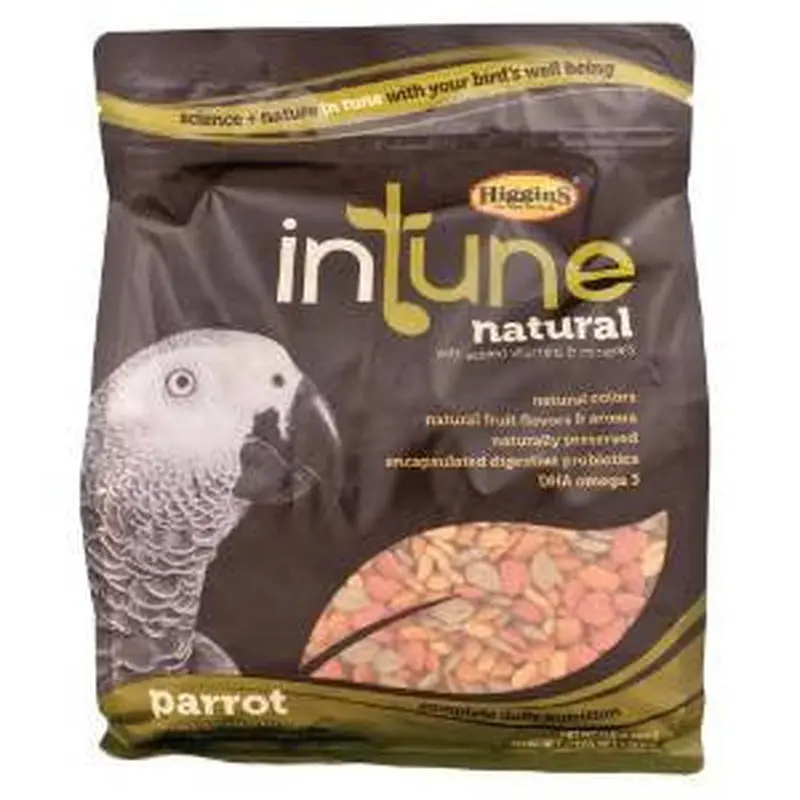 Higgins InTune Natural Food Mix for Parrots 40lb 