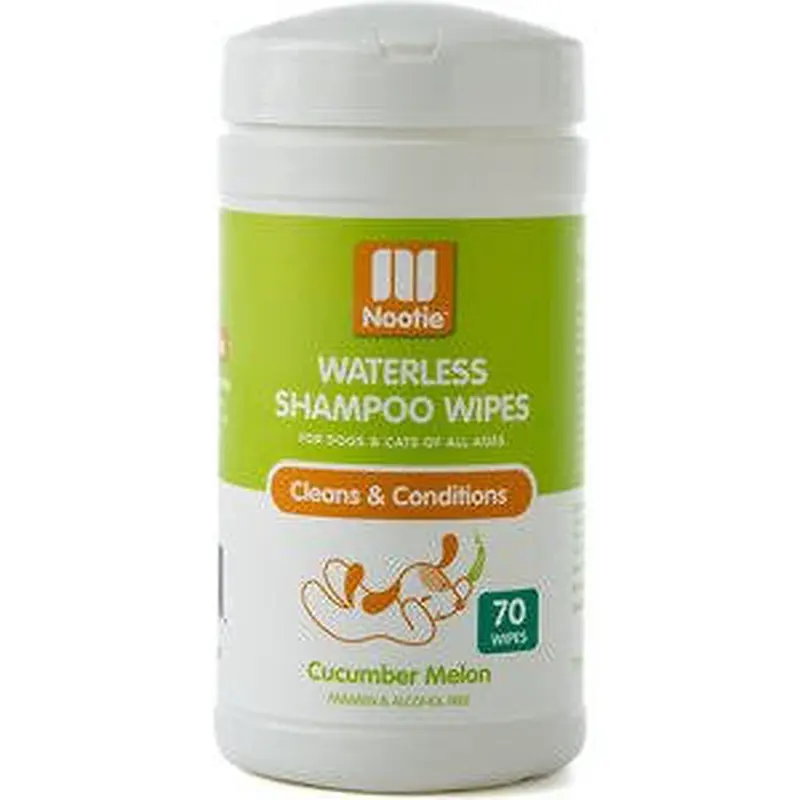 Nootie Cucumber Melon Waterless Shampoo Wipes For Dogs & Cats-70-ct-