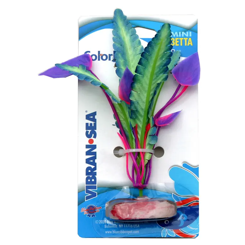 Blue Ribbon Colorburst Florals Ferndale Aquarium Plant Blue Mini