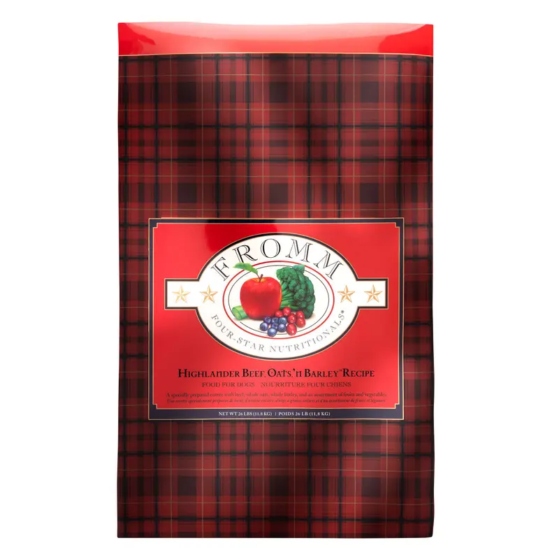Fromm Four-Star Highlander Beef, Oats, n Barley Recipe Dog Food 26 lb