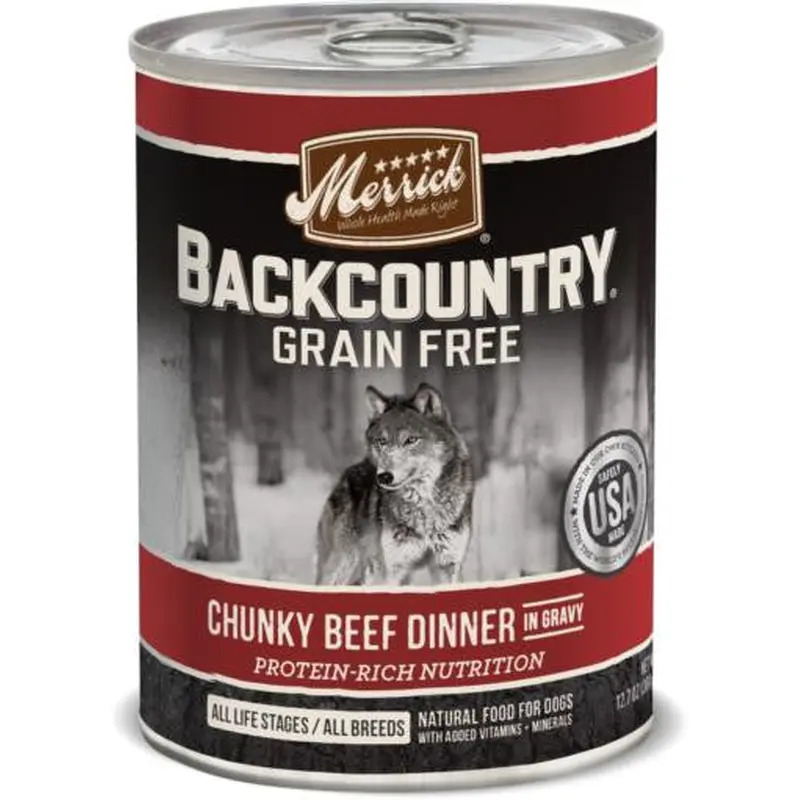 Merrick Backcountry Chunky Beef 12/12.7oz 
