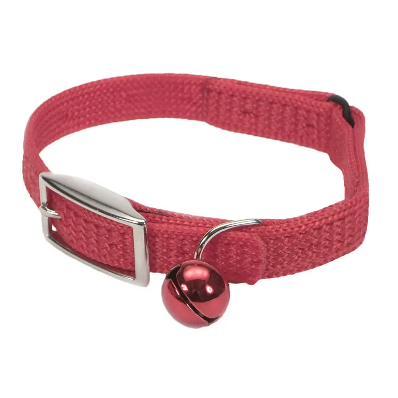 Coastal Sassy Snag-Proof Nylon Safety Cat Collar Red 3/8x10in 