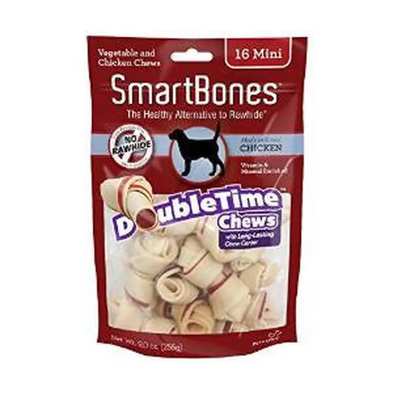 SmartBones DoubleTime Bones Chicken Mini 16 Pk 
