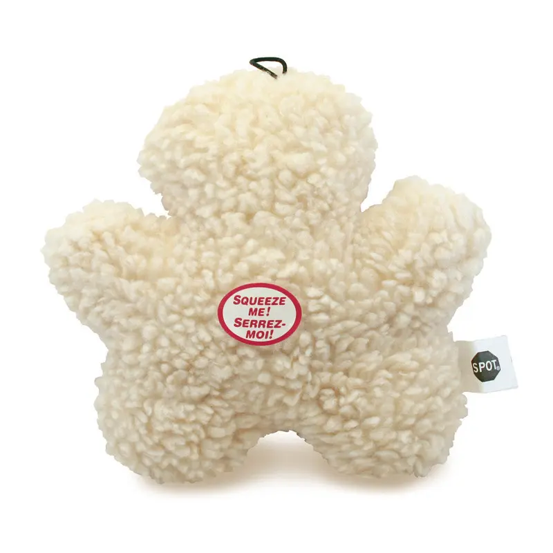 Spot Fleece Dog Toy Chewman Natural 8 in