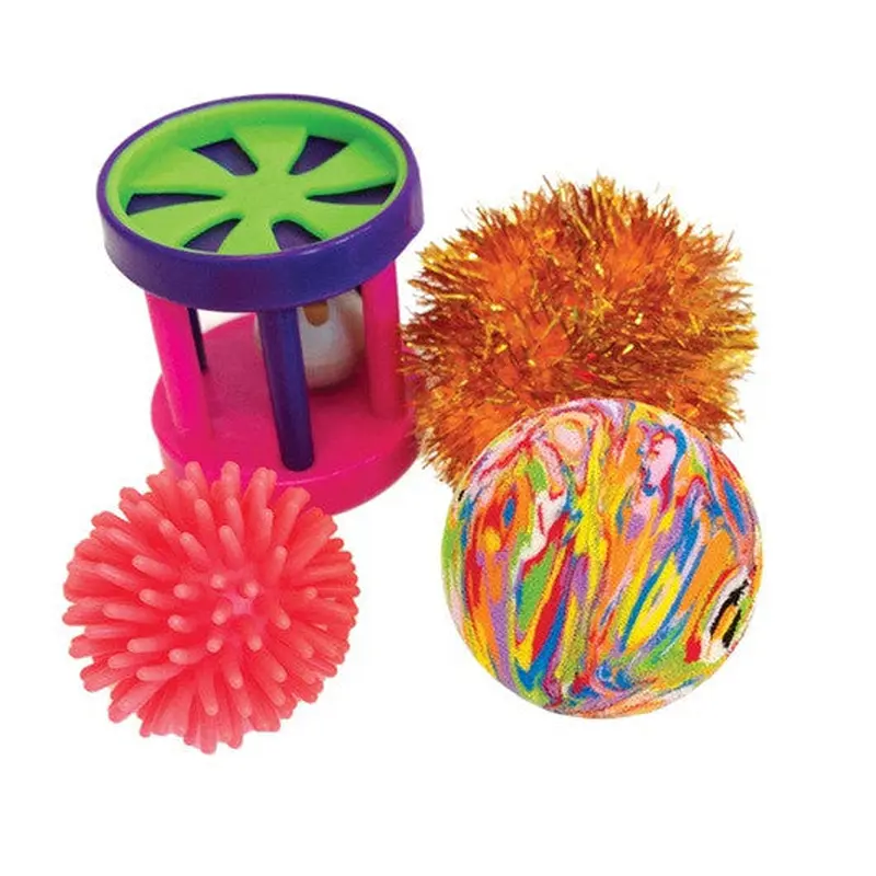 Hagen Cat Love Furry Frolics Assorted Toys 4 Pack 35572