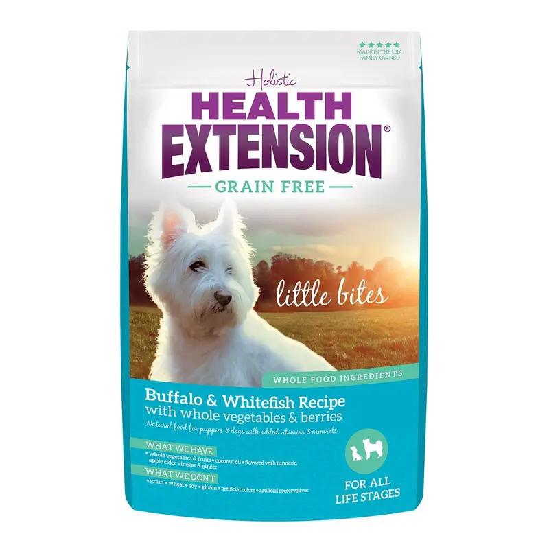 Health Extension Grain Free Little Bites Buffalo & Whitefish Dry Food 23.5 lb 