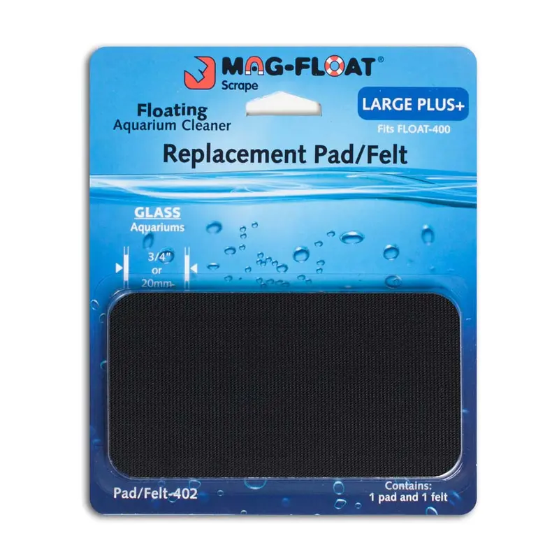 Mag-Float Replacement Pad/Felt Floating Magnet Cleaner for Glass Aquariums Black LG+