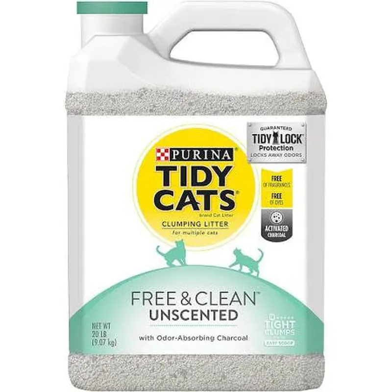 Tidy Cats Free & Clean Unscented Scoop Litter 2/20lb 