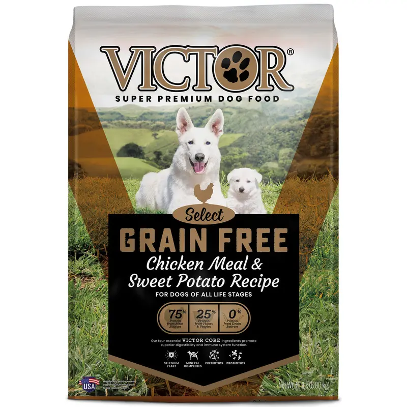 Victor Super Premium Dog Food Select Grain Free Dry Dog Food Chicken 15lb