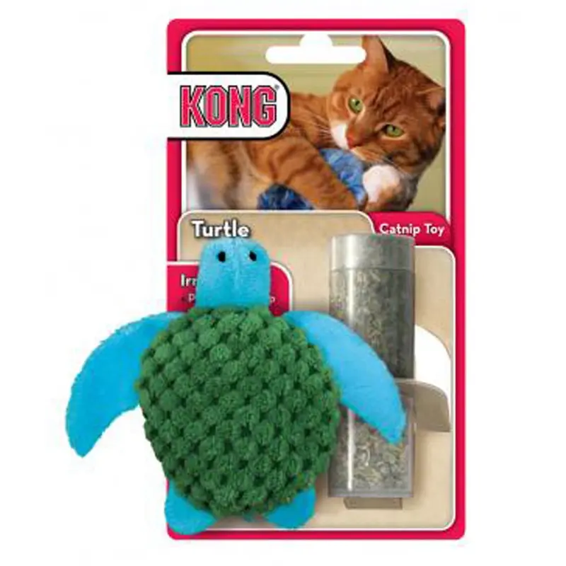 KONG Refillables Catnip Turtle Cat Toy Green One Size