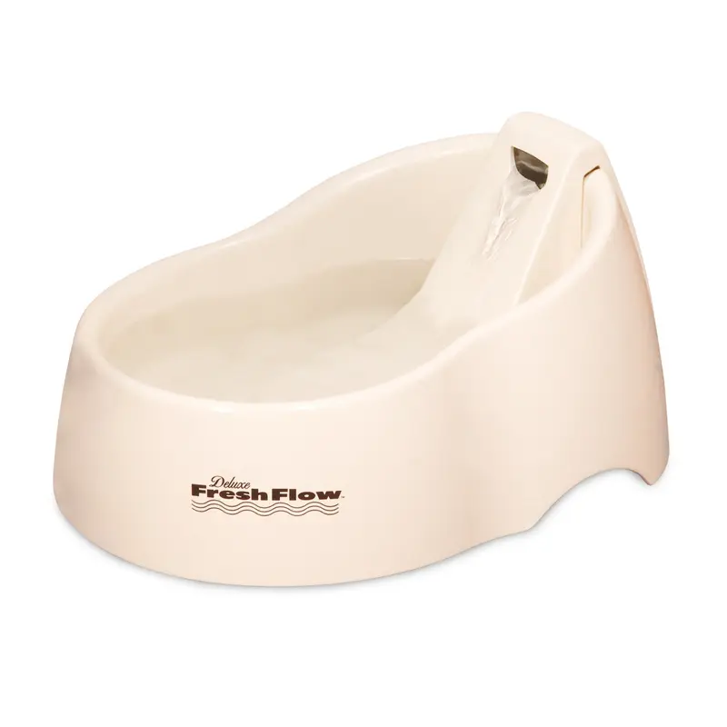 Petmate Deluxe Fresh Flow Fountain For Cats Bleached Linen MD