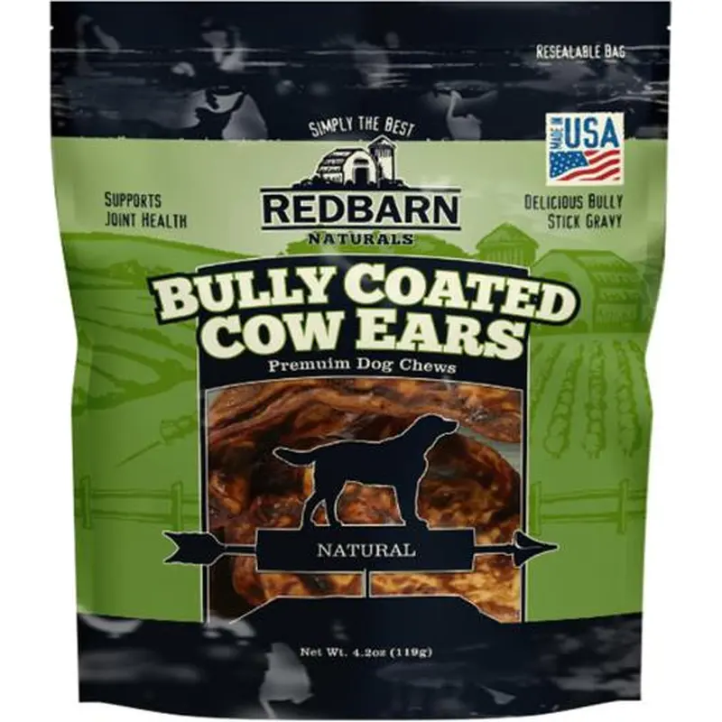 RedBarn Bully Coated Cow Ears 6/10 pack 