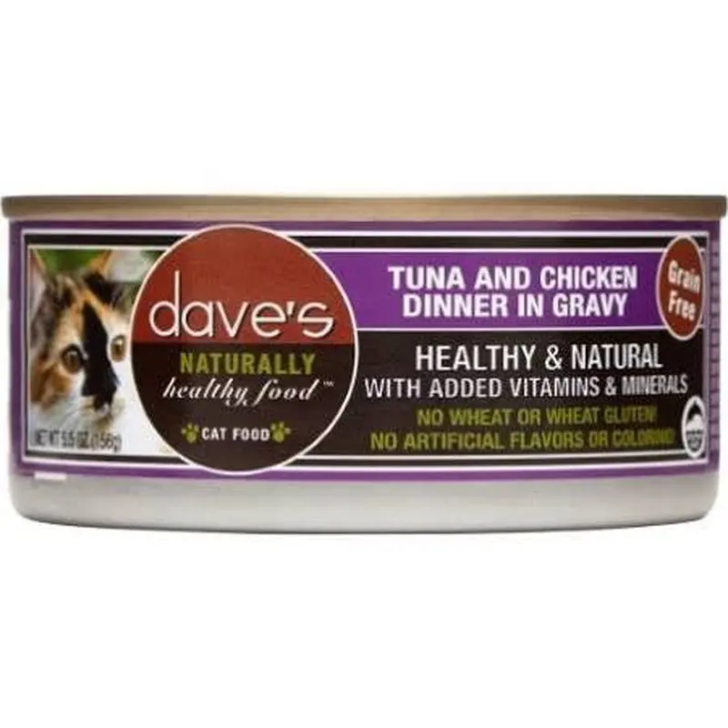Dave's Pet Food Cat Red Meat Tuna Chicken Gravy 5.5oz 