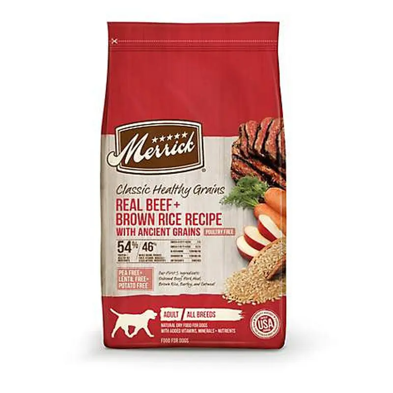 Merrick Classic Real Beef And Brown Rice With Ancient Grains Dry Dog Food-12-lb-