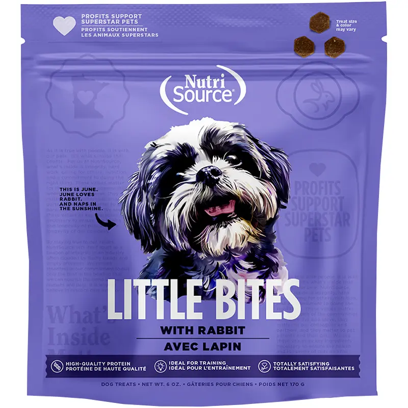 NUTRISOURCE DOG LITTLE BITES RABBIT 6OZ 
