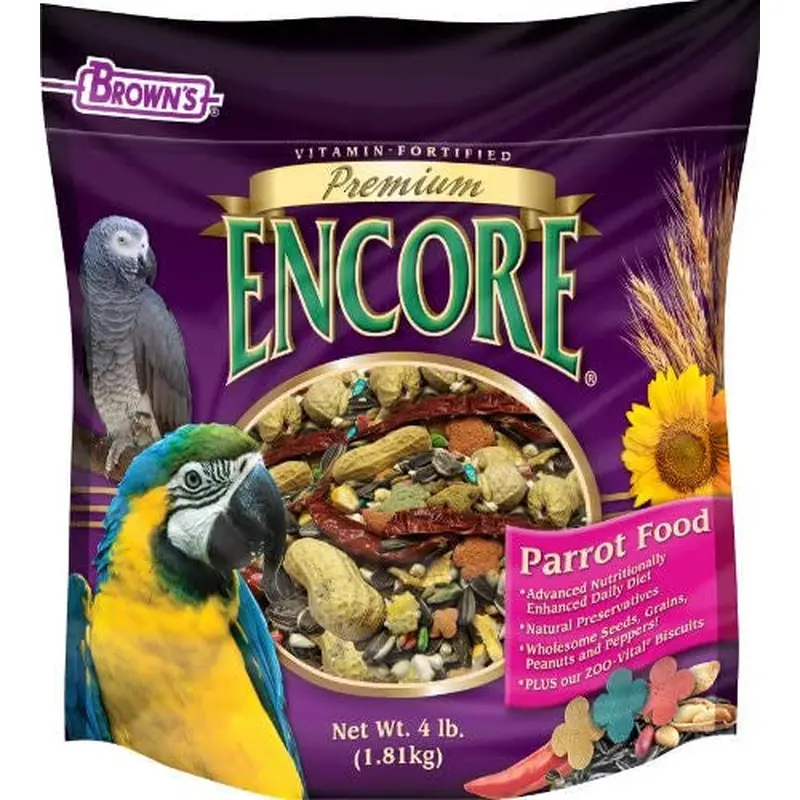F.M. Brown's Encore Premium Parrot Food 4 Lb C=6 