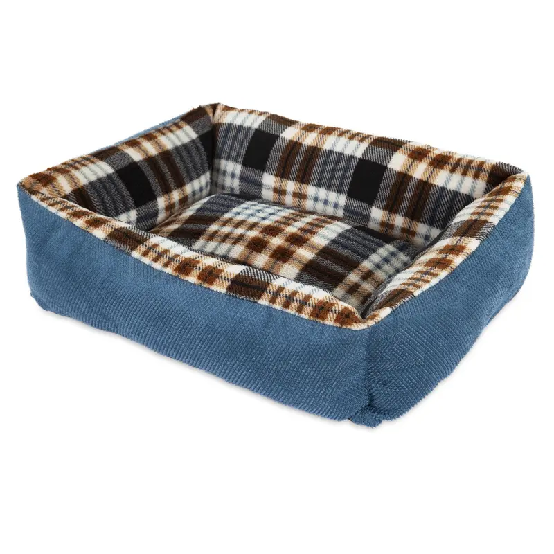 Petmate Aspen Plaid Lounger Bed Assorted 20X15" 