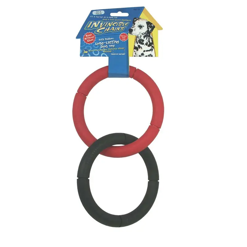 JW Pet Invincible Double Chains Dog Toy Assorted LG