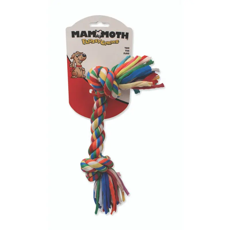 Mammoth Cloth Dog Toy Rope Bone Assorted 12in MD
