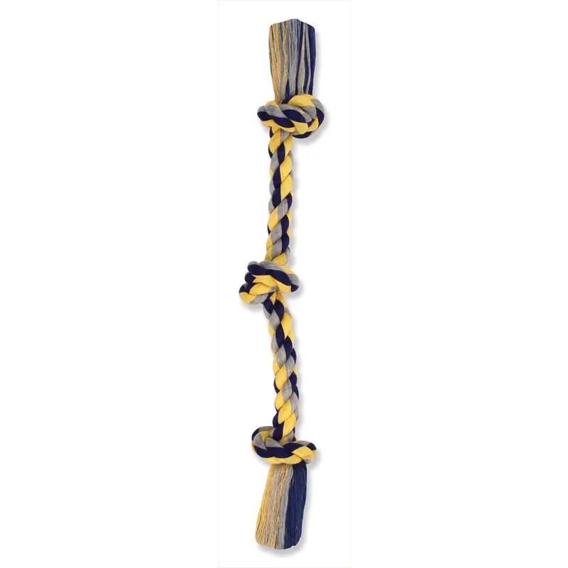 Mammoth Cottonblend 3 Knot Rope Tug Toy Multi-Color 15in SM