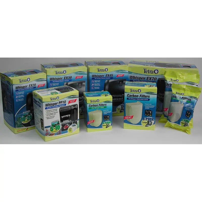 Tetra Carbon Filter Replacement Cartridges for Whisper EX Series Filters 4pk LG