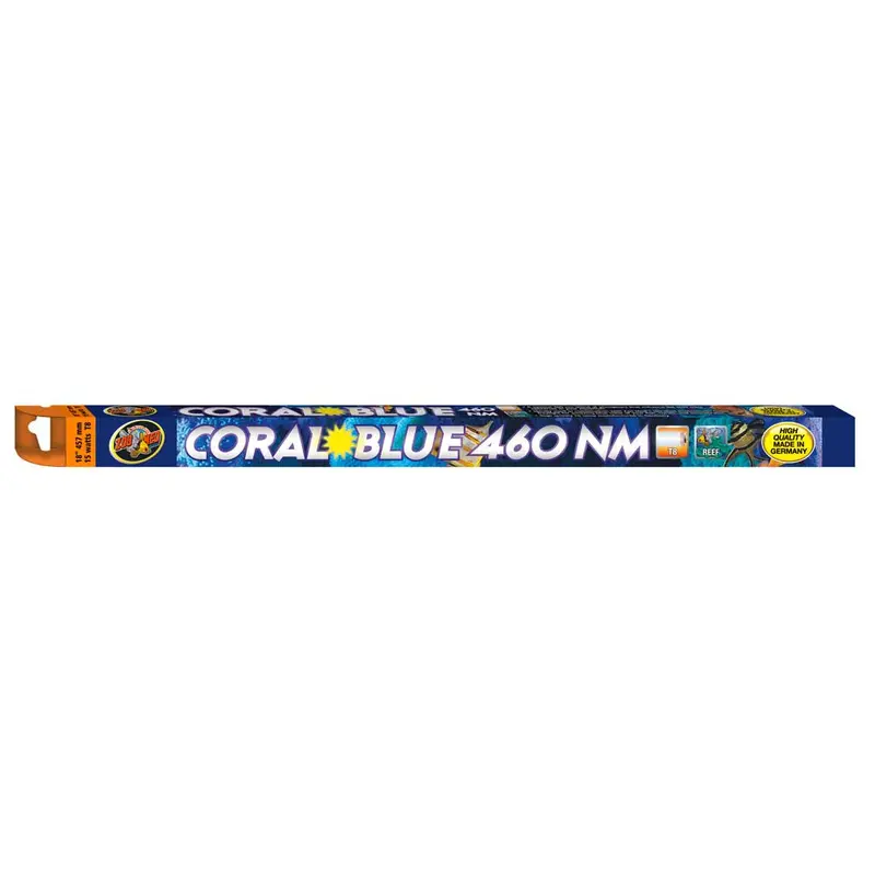 Zoo Med Coral Blue 460 NM T8 Lamp Blue 18 in(D)