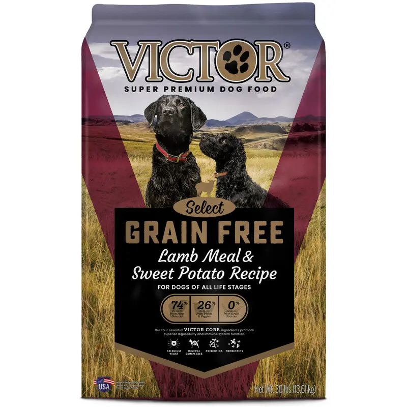Victor Super Premium Dog Food Select Grain Free Dry Dog Food Lamb Meal 30lb