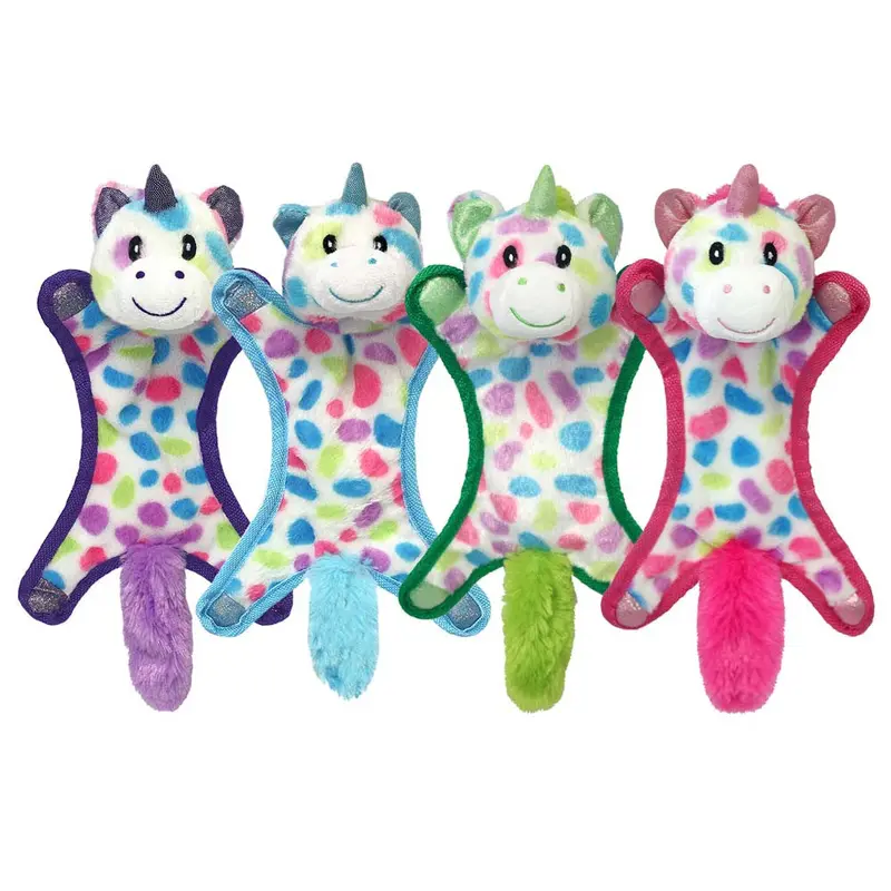 Multipet Ball-Head Unicorn Puppy Toy Assorted 10 in