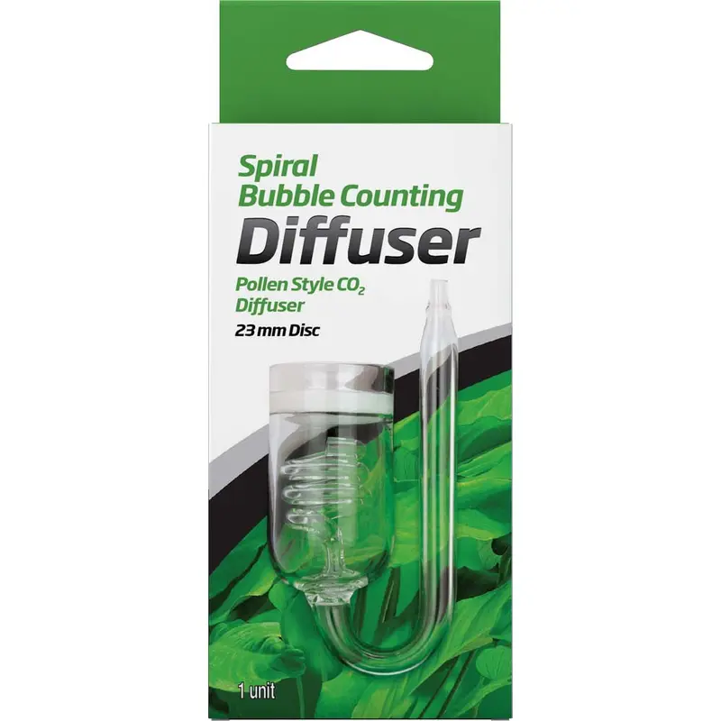 Seachem Pollen Style CO2 Spiral Bubble Counting Diffuser Clear 30 mm