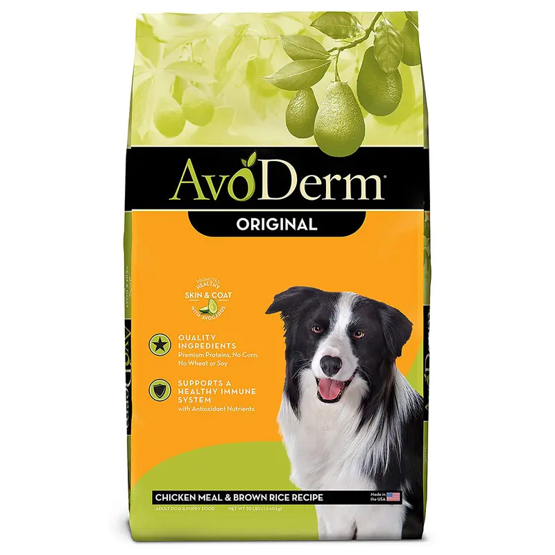 AvoDerm Original Dry Dog Food - Chicken & Brown Rice - 30lb Bag