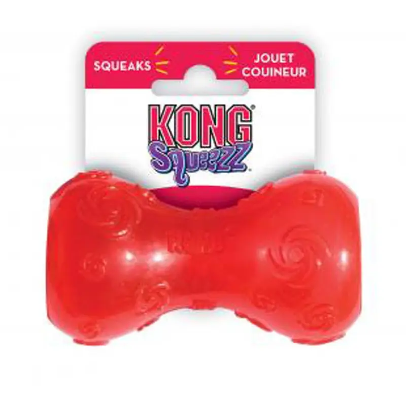 KONG Squeezz Dumbbell Dog Toy Assorted SM