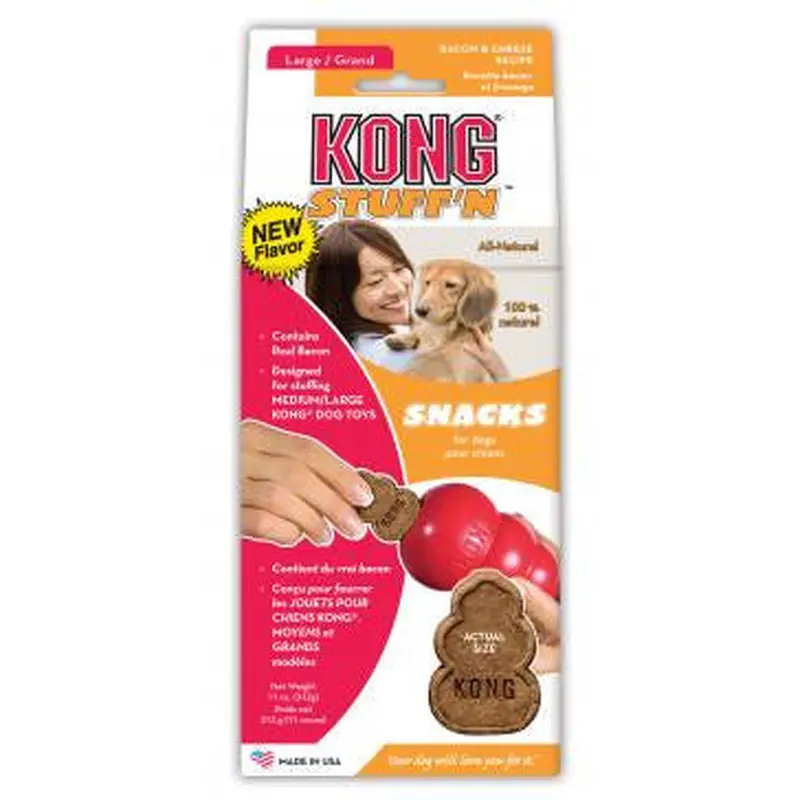 KONG Stuff'N Snacks Dog Treats Bacon & Cheese LG 12oz