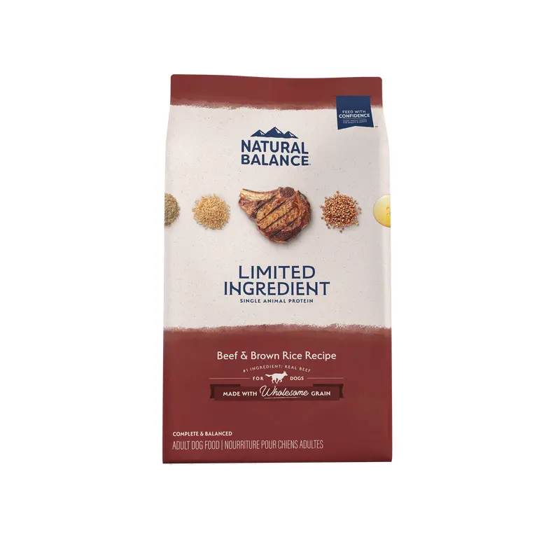 Natural Balance Pet Foods L.I.D. Adult Dry Dog Food Beef & Brown Rice 12lb