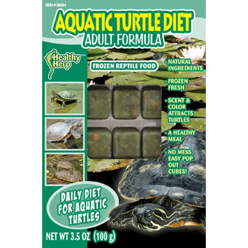 Healthy Herp Aquatic Turtle Diet Adult Formula Frozen Reptile Food 3.5 oz SD-5