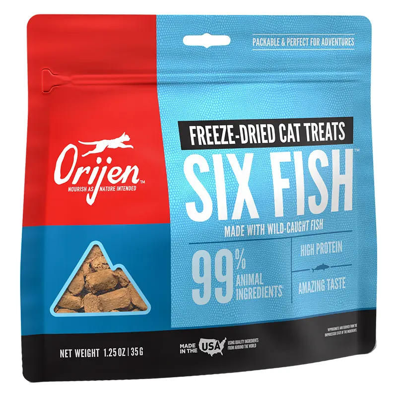 Orijen Grain Free Six Fish Freeze Dried Cat Treats 1.25oz 