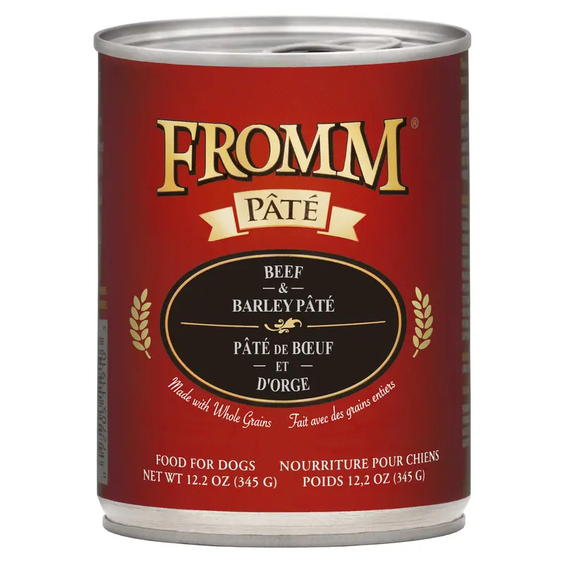 Fromm Beef & Barley Pate Canned Dog Food 12.2 oz